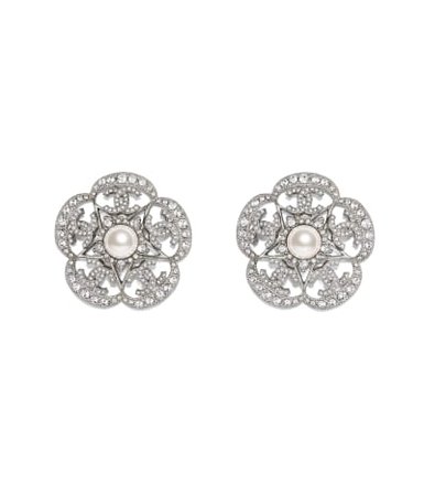 CHANEL Costume Jewelry Casual Style Blended Fabrics Earrings