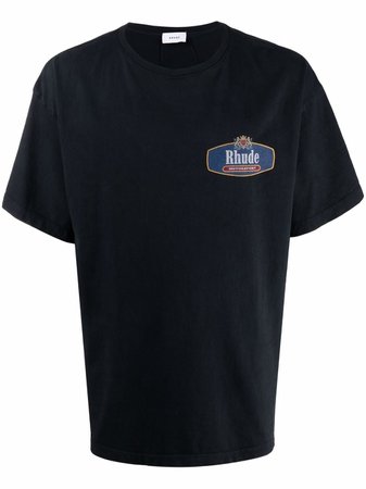 Rhude logo-print Cotton T-shirt - Farfetch