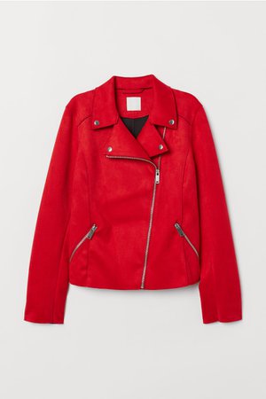 Biker Jacket - Red - Ladies | H&M US