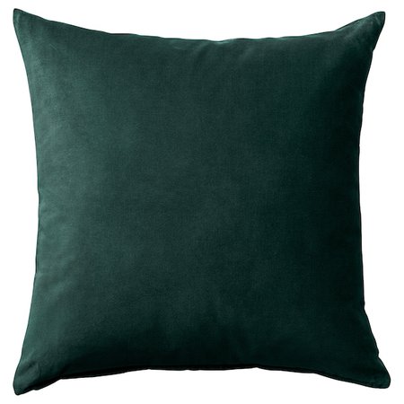SANELA Cushion cover, dark green - IKEA