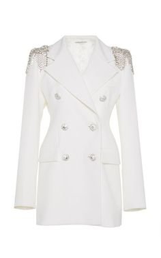 Alessandra Rich embroidered blazer white