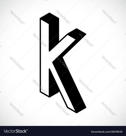 3d letter k logo icon design template element Vector Image