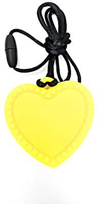 Love Heart Sensory Chew Silicone Necklace Pendant BPA Free Autism ADHD (Gifts & Goodies) UK Seller (Yellow): Amazon.co.uk: Baby