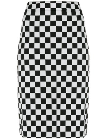 Boutique Moschino chess pencil skirt $435 - Buy AW19 Online - Fast Global Delivery, Price