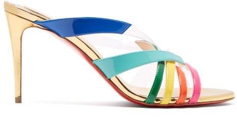 Decidela 85mm Cross Over Leather Heeled Sandals - Womens - Multi