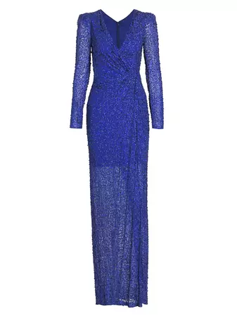 Shop Jenny Packham Bobbie Sequined Silk Gown | Saks Fifth Avenue