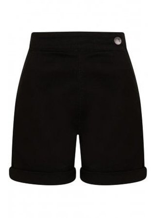 Hell Bunny Yaz Black Denim Shorts | Attitude Clothing