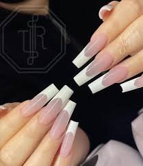 long colored french tip nails - Google Search