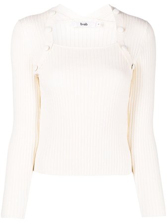 b+ab square-neck Knitted Sweater - Farfetch
