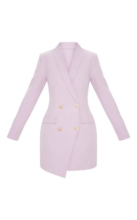 Lilac Gold Button Blazer Dress | Dresses | PrettyLittleThing