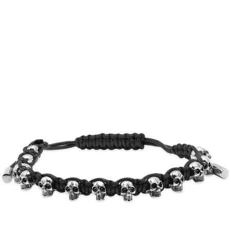 Alexander McQueen Skull Friendship Bracelet Black | END.