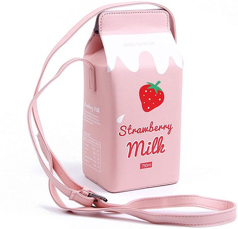 LUI SUI Girls Fruits Banana Strawberry Milk Box Cross Body Purse Bag Women Phone Wallet Shoulder Bags: Handbags: Amazon.com