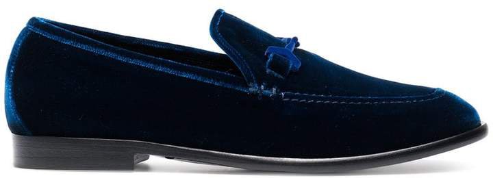 Blue Marti velvet loafers