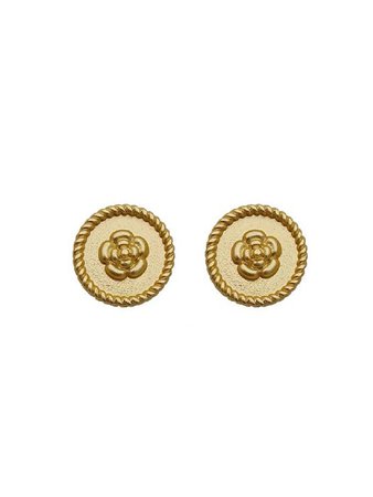 CAMELLIA yellow gold earrings _ yellow gold | W Concept