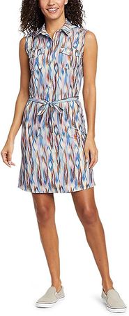 Amazon.com: Eddie Bauer Women's Departure Sleeveless Shirt Dress - Print : Clothing, Shoes & Jewelry