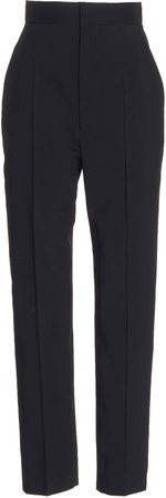 High Waisted Wool-Blend Tailored Pants