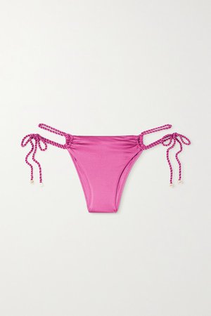 Mileey Rope-detailed Bikini Briefs - Pink
