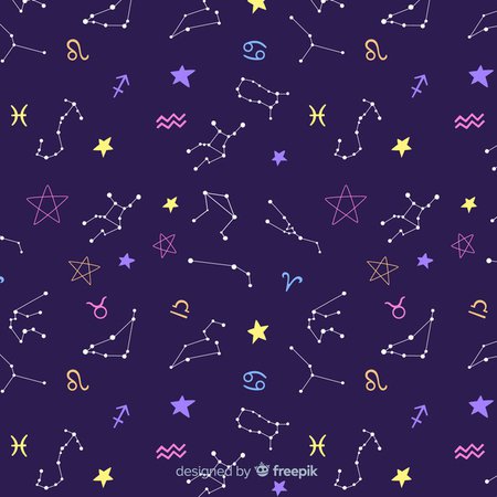 Free Vector | Hand drawn colorful zodiac pattern