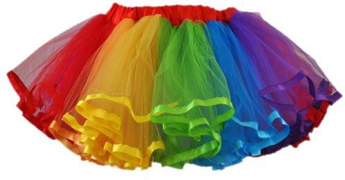 Amazon.com: Girls 4-Layer Rainbow Tutu Dance Skirt (Multicolor, Large): Toys & Games
