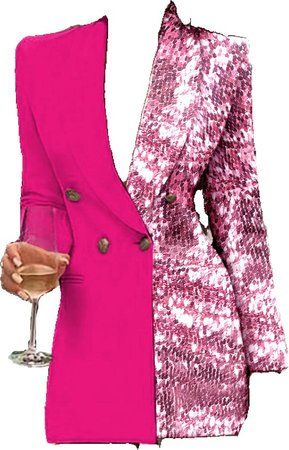 pink sequin color block glitter dress aesthetic outfit png