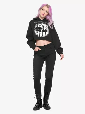 THE CRAFT WEIRDOS CROPPED GIRLS HOODIE HOTTOPIC