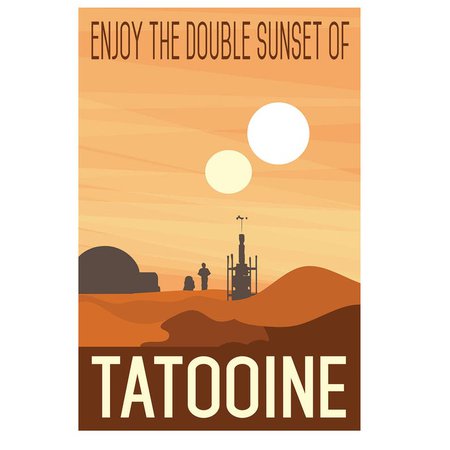 Star Wars Tatooine Travel Poster | Etsy