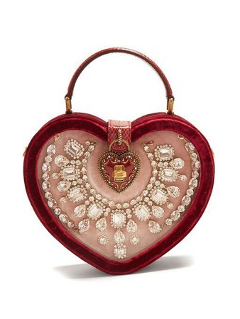 🧿🧃🍎🍄🧋🪴 — aperfumedpearl: dg crystal heart shaped bag