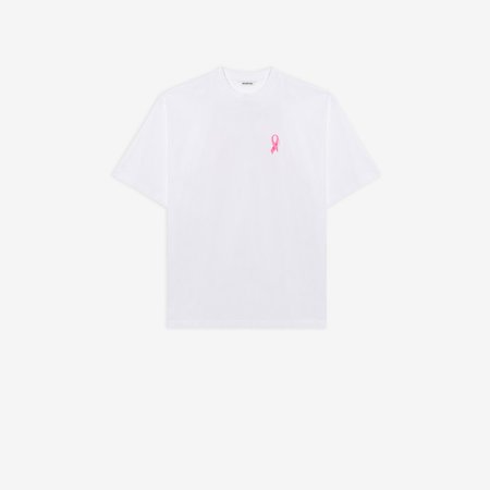 We Are Pink Large Fit T Shirt White | Balenciaga
