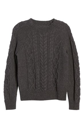 Lucky Brand Cable Knit Crewneck Sweater | Nordstrom