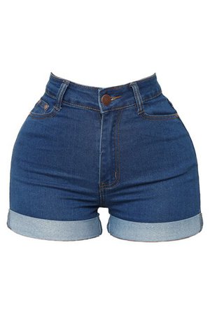 blue jean shorts