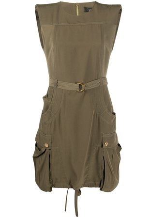 Versace Sleeveless Safari zip-detail Dress - Farfetch