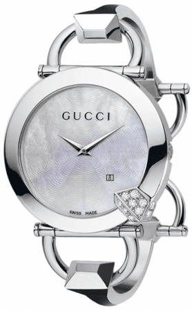 Authentic Gucci Lady's Chiodo 122 Diamond Series Wristwatch