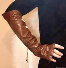 brown leather fingerless gloves - Google Search