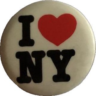 i heart new york NYC button