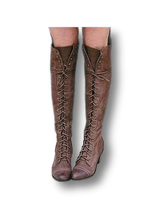 brown knee high leather boots