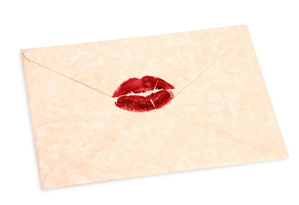 kiss mark on letter - Google Search