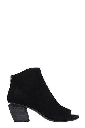Officine Creative Black Suede Ankle Boots