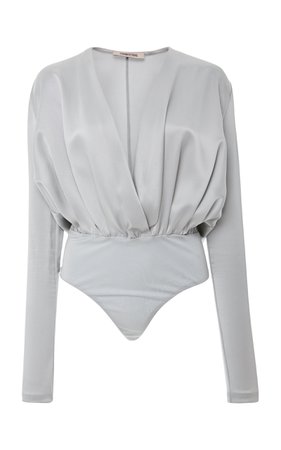 Lina Draped Silk-Charmeuse Bodysuit by Cushnie | Moda Operandi