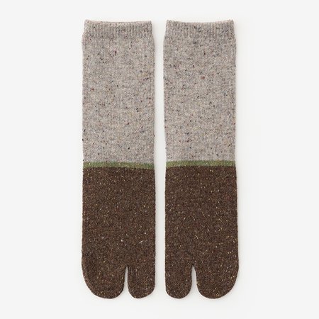 Tabi Socks Wool Sand Beige/Brown : SOU • SOU US Online Store