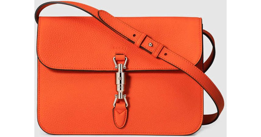 Gucci Women's Orange Jackie Soft Leather Shoulder Bag