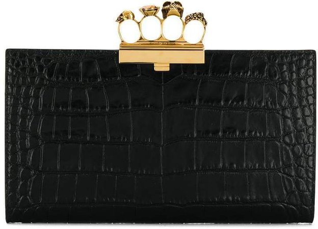 skull four-ring flat pouch