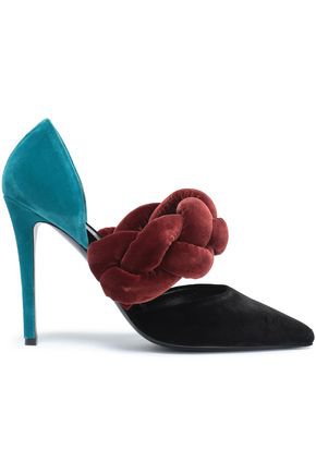 Two-tone braided velvet pumps | MARCO DE VINCENZO | Sale up to 70% off | THE OUTNET