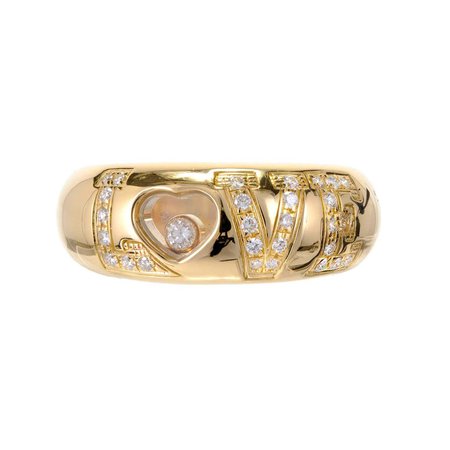 Chopard Happy Diamond Gold Love Ring For Sale at 1stDibs