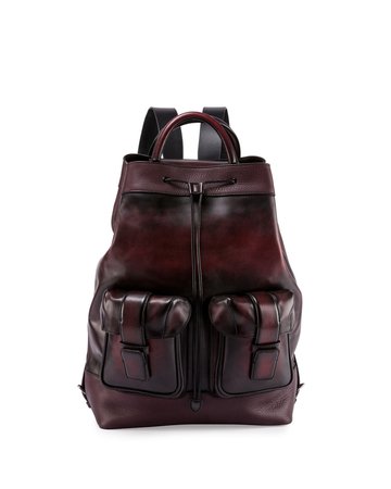 Berluti Horizon Drawstring-Top Leather Backpack