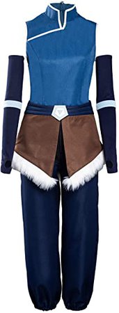 Amazon.com: Avatar Korra Cosplay Costume The Legend of Korra Halloween Outfit FullSet Blue: Clothing