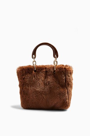 FAITH Brown Faux Fur Shoulder Bag | Topshop