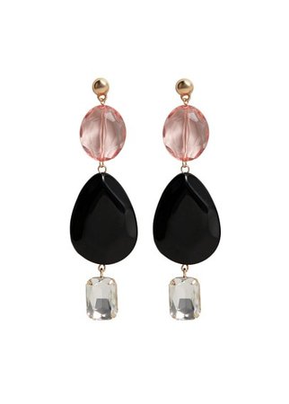 Violeta BY MANGO Crystal beads earrings