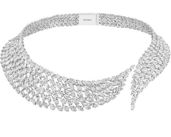 Messika swan diamond necklace