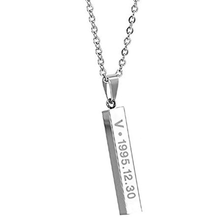 KPOP BTS Member Bangtan Boys Titanium Birthday Pendant Necklace Perfect Gift for A.R.M.Y(Color B): Amazon.co.uk: Clothing