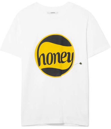 Harway Printed Cotton-jersey T-shirt - White